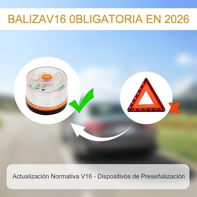 3 UNIDADES G-LEKO Luz Emergencia Baliza V16 Homologada DGT Trafico con Geolocalizacion, Baliza Coche Conectada DGT 3.0, Datos Incluidos hasta 12/2038 con Sim.