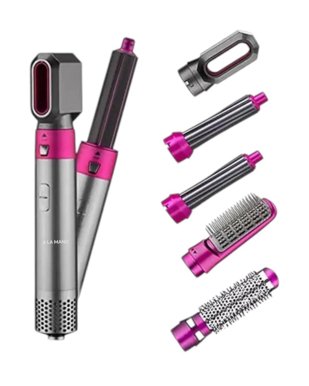 Secadora de pelo 5 en 1 Estilizador de aire caliente TP-5+1 – Proteccion capilar premium y antiestatica. Color Morado Fucsia.