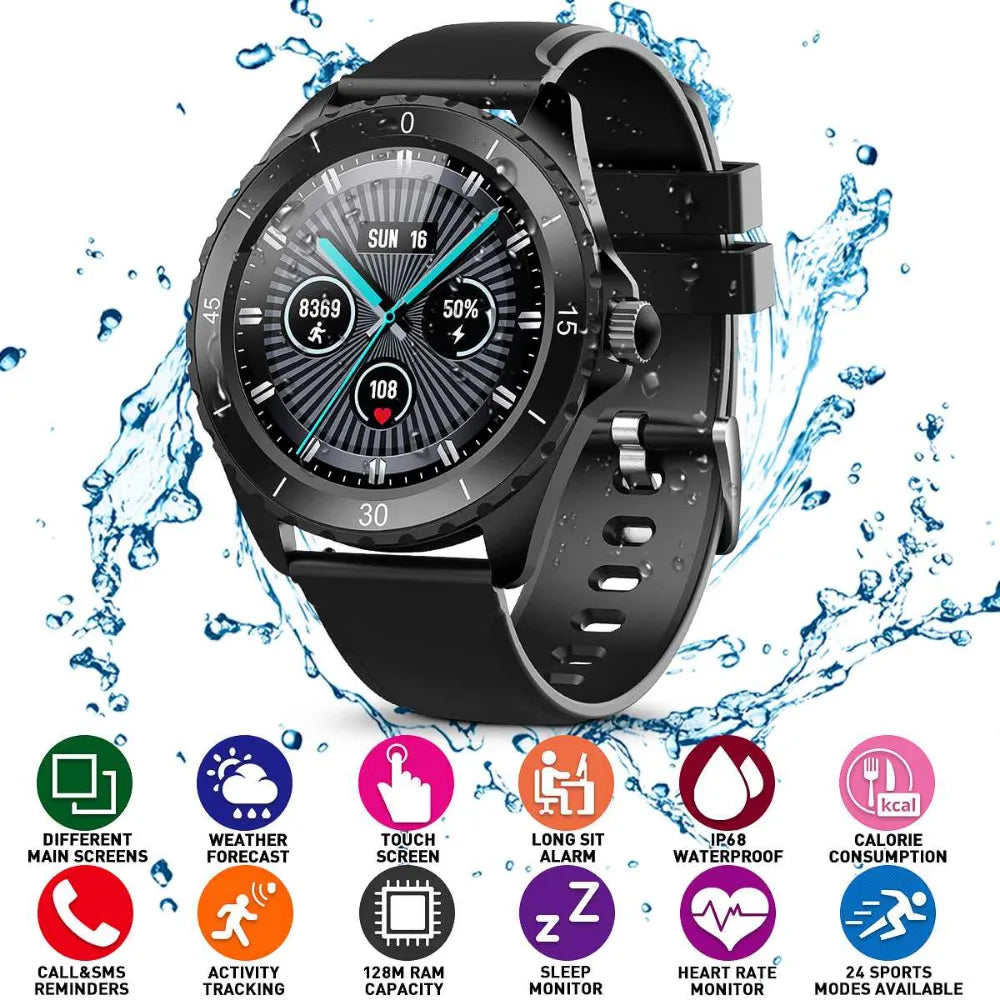Elegiant C520 Reloj Resistente Al Agua para Hombres Mujeres Smartwatch Sport Pulsera Conectada 24 Modos Deportivos.