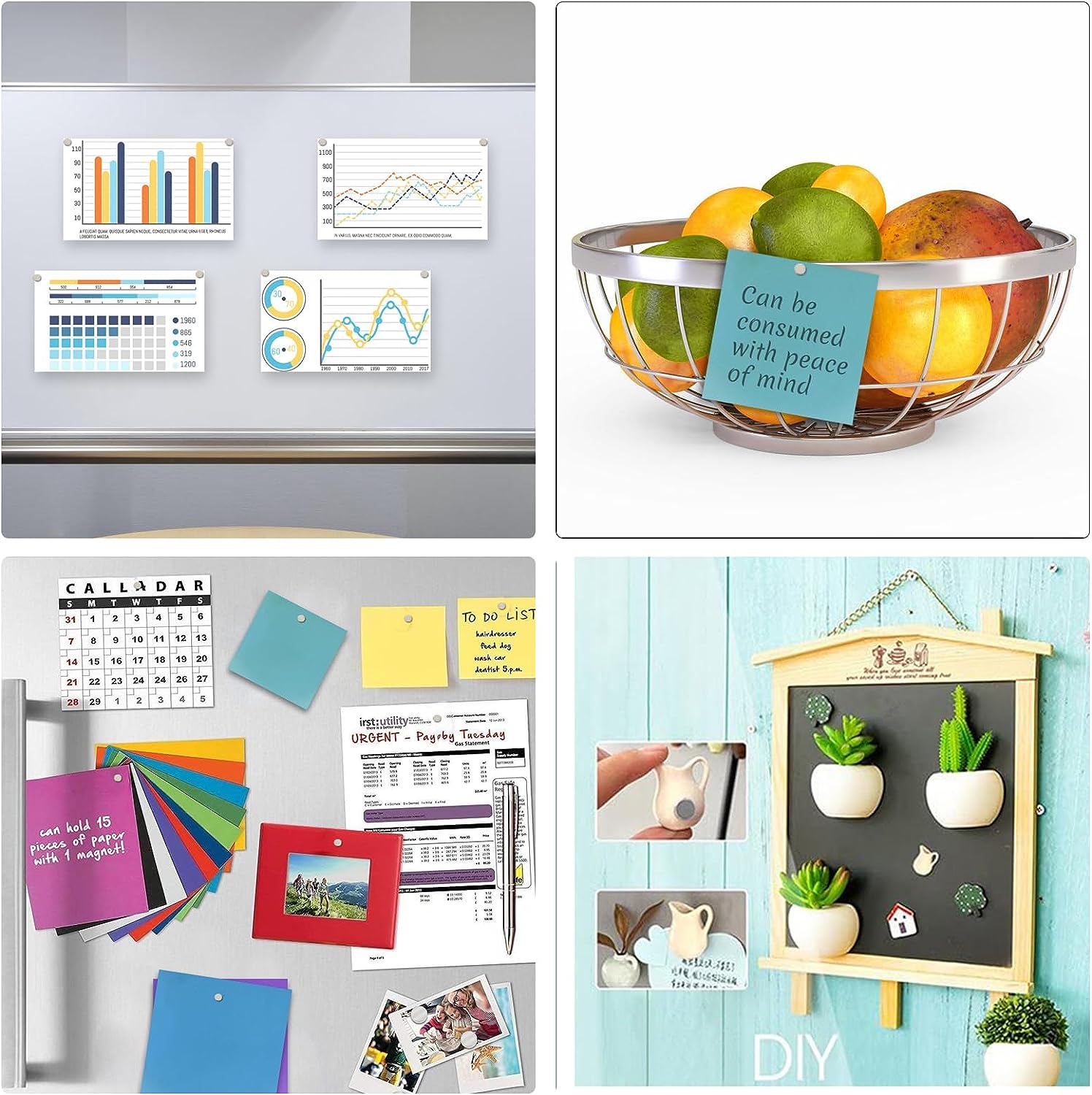 UTOMAG Imanes de Neodimio, 8 x 1 mm Y 6x2 mm Imanes de Disco de Nevera Extrem Imán Fuerte para Artesanías, Manualidades, Hobbies, Puerta, Pizarra, Mapa, Protector, Nevera (100 Piezas)