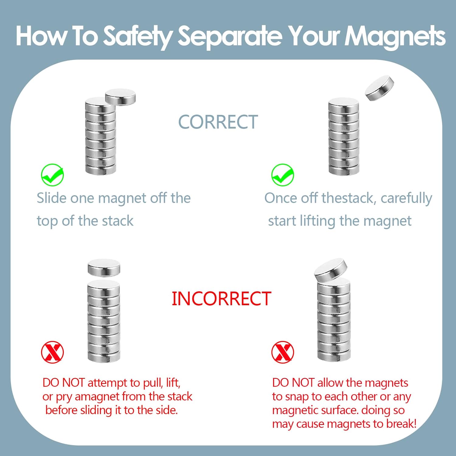 UTOMAG Imanes de Neodimio, 8 x 1 mm Y 6x2 mm Imanes de Disco de Nevera Extrem Imán Fuerte para Artesanías, Manualidades, Hobbies, Puerta, Pizarra, Mapa, Protector, Nevera (100 Piezas)