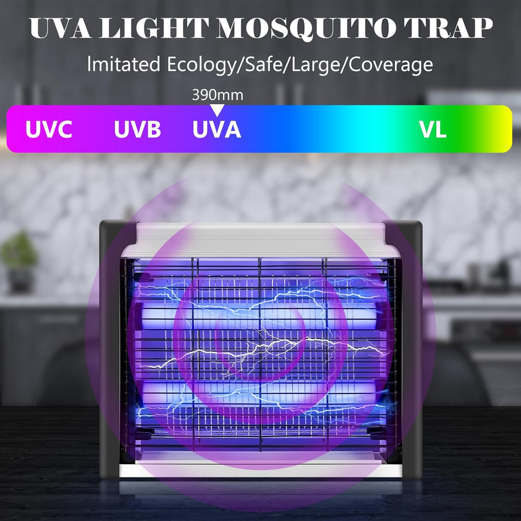 Lampara antimosquitos silenciosa para dormitorio de Hotel, casa, Mosquitera con Control de mosquitos, Mosquiteras colgante de pared de estrella, descarga electrica, repelente mosquitos y moscas para cocina. Mosquiteros para cuarto de baño, cocina, jardín.