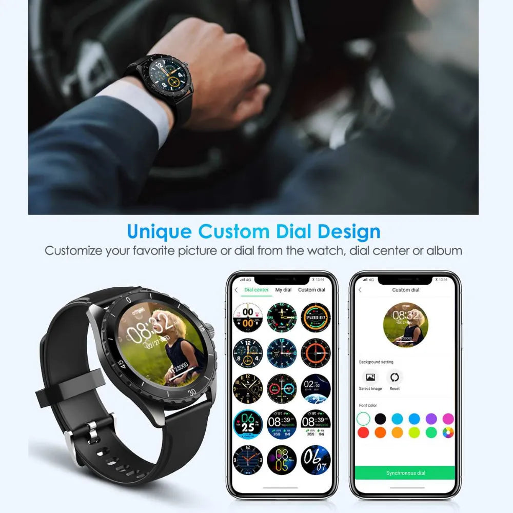 Elegiant C520 Reloj Resistente Al Agua para Hombres Mujeres Smartwatch Sport Pulsera Conectada 24 Modos Deportivos.