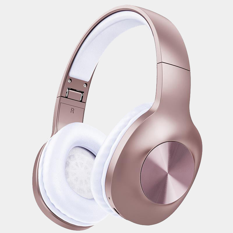 Cascos inalámbricos Bluetooth LETSCOM H10 de diadema cómodos para la oreja y una calidad de  sonido premium. Auriculares de color Oro Rosa y Azul