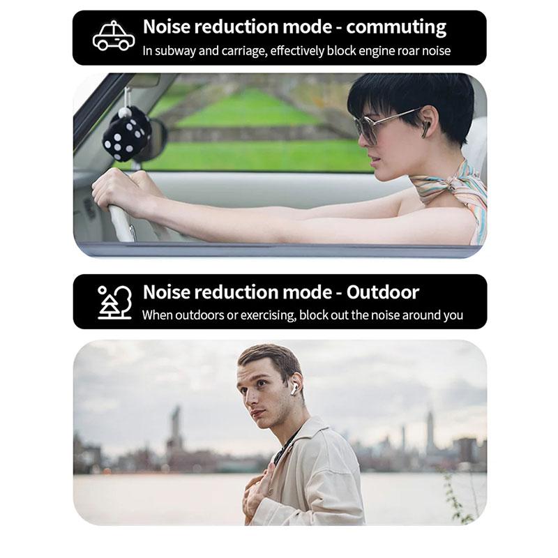 Auriculares A9 Pro sin cable, pinganillos inalambricos con Bluetooth ANC auriculares earphones con reduccion de ruido controles de pantalla tactil auriculares con ajuste de volumen.