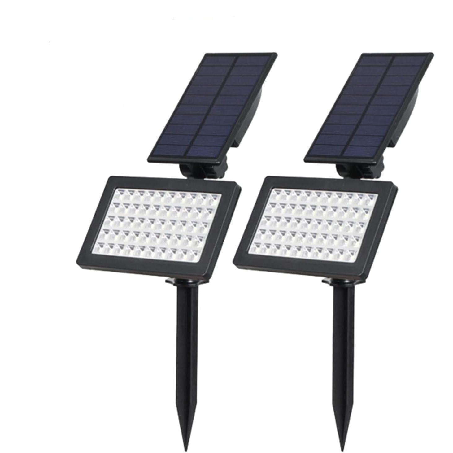 T-sun con 2 uds de  50 LED luz Solar al Aire Libre IP44 decoración de jardín lámparas solares iluminación al Aire Libre Foco de Pared para jardín al Aire Libre