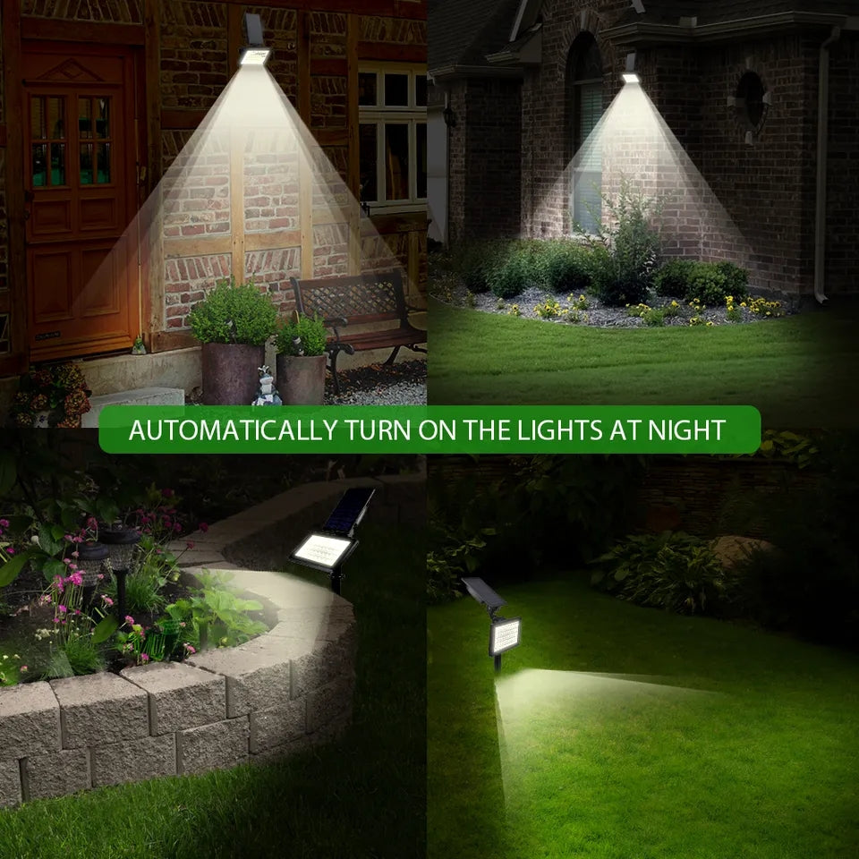 T-sun con 2 uds de  50 LED luz Solar al Aire Libre IP44 decoración de jardín lámparas solares iluminación al Aire Libre Foco de Pared para jardín al Aire Libre