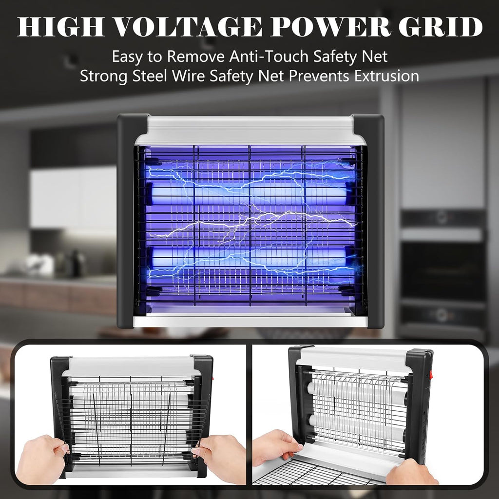 Lampara antimosquitos silenciosa para dormitorio de Hotel, casa, Mosquitera con Control de mosquitos, Mosquiteras colgante de pared de estrella, descarga electrica, repelente mosquitos y moscas para cocina. Mosquiteros para cuarto de baño, cocina, jardín.