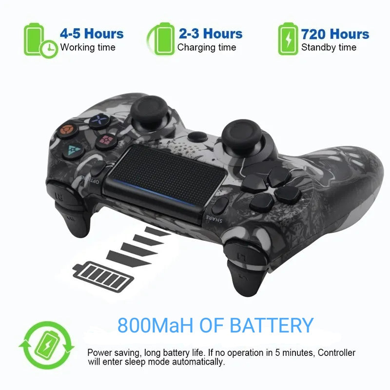 Mando inalámbrico sin cable para PS4  de doble vibración mando para PlayStation 4 de  Computer entertainment olor negro